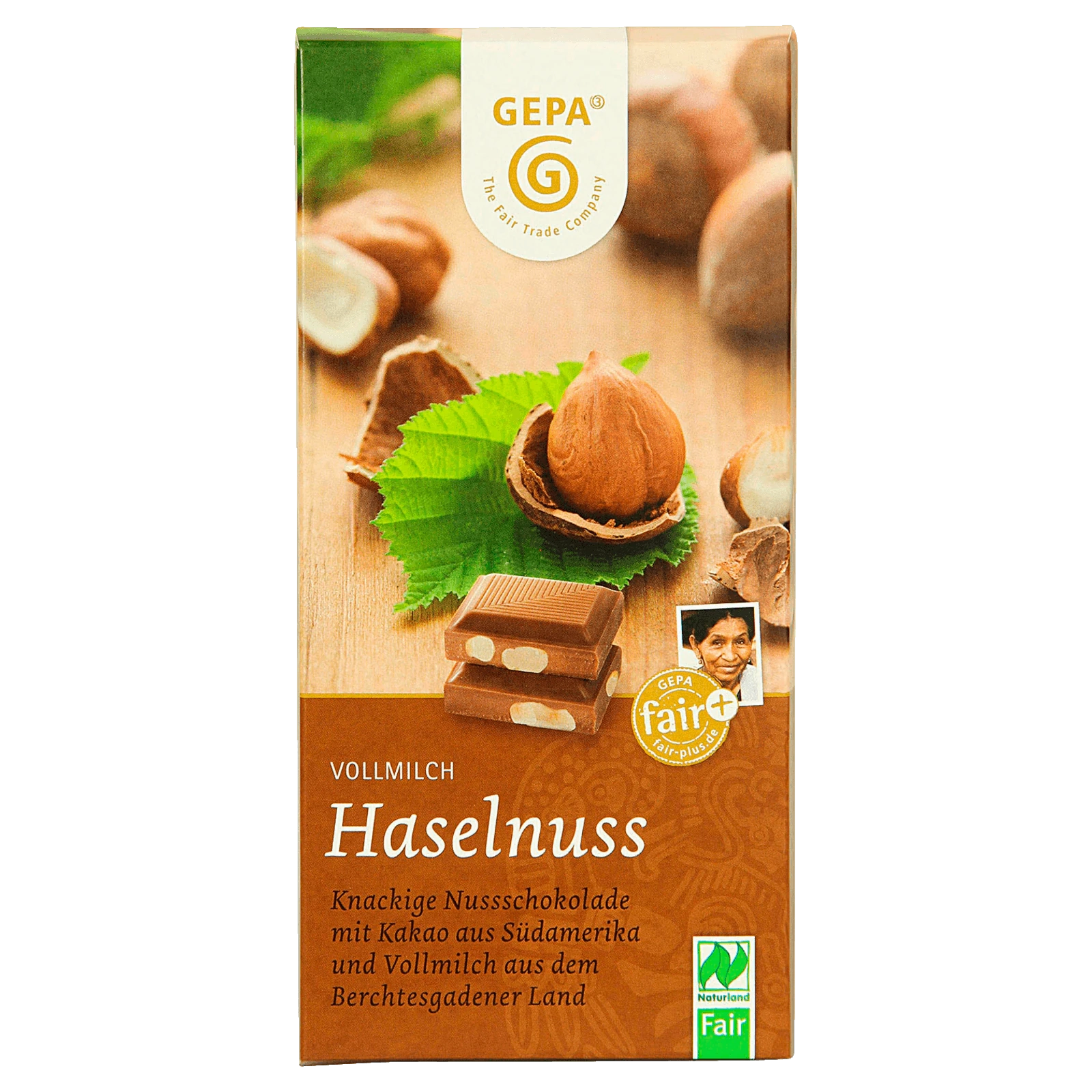 Gepa Bio Vollmilchschokolade Haselnuss 100g