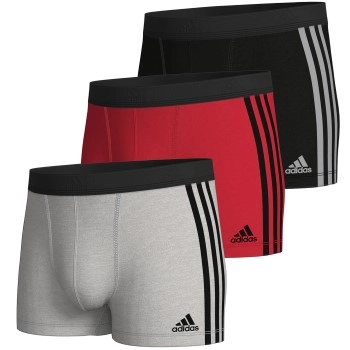 adidas 3P Active Flex Cotton 3 Stripes Schwarz/Rot Baumwolle Small Herren