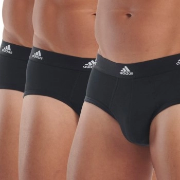 adidas 3P Active Flex Cotton Brief Schwarz Baumwolle Medium Herren