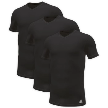 adidas 3P Active Flex Cotton V-Neck T-Shirt Schwarz Baumwolle Medium Herren