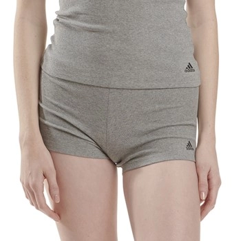 Adidas Active Flex Ribbed Boxer Shorts Grau Baumwolle Small Damen