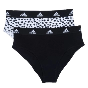 adidas 2P Bikini Brief Schwarz/Weiß Baumwolle Small Damen