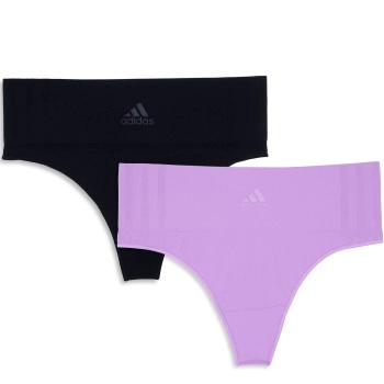 adidas 2P BOS Smart Micro 720 Seamless Thong Multi Schwarz/Rosa Polyamid Small Damen