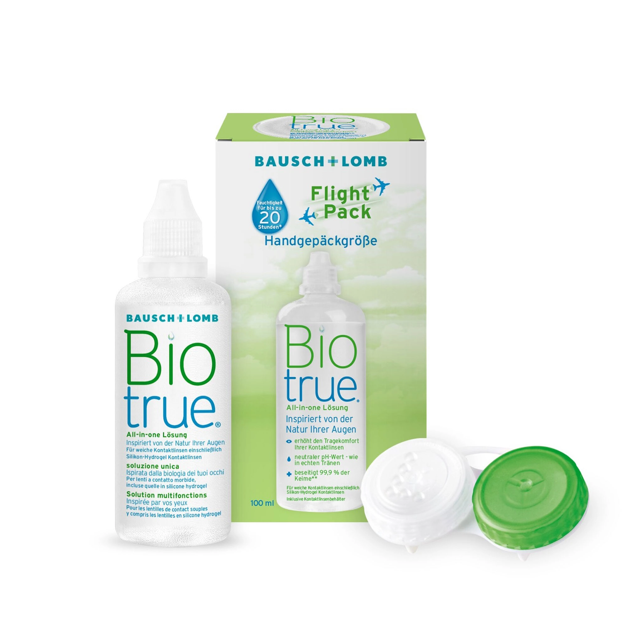 Biotrue 100ml All-in-One Pflege Reisepack 100 ml Kontaktlinsen-Pflegemittel; -Flüssigkeit; -Lösung; -Reinigungsmittel; Kontaktlinsen