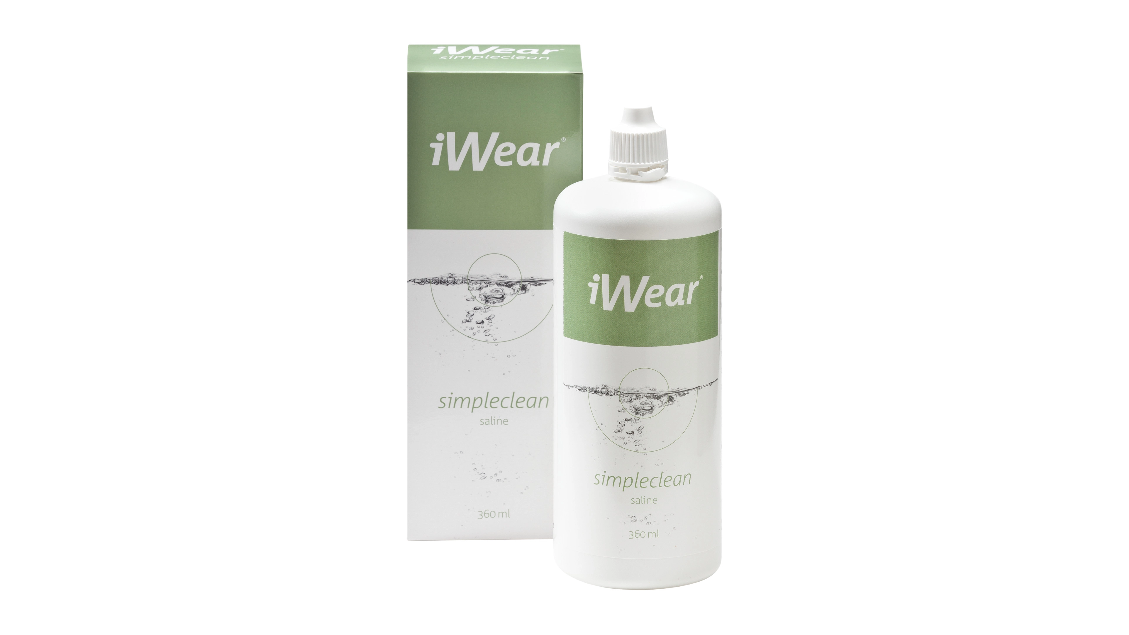 iWear® simpleclean Kochsalzlösung Standardgröße 360 ml Kontaktlinsen-Pflegemittel; -Flüssigkeit; -Lösung; -Reinigungsmittel; Kontaktlinsen