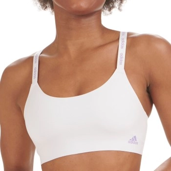 adidas BH BOS Micro Cut Free Scoop Lounge Bra Hellgrau Medium Damen