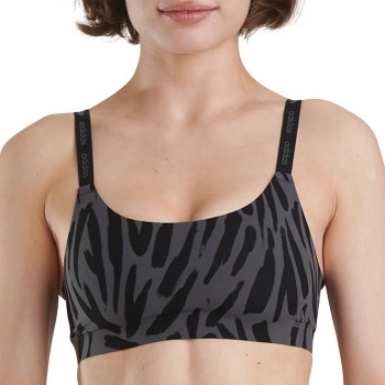 adidas BH BOS Micro Cut Free Scoop Lounge Bra Zebra Small Damen