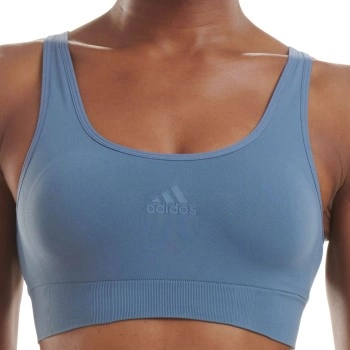 adidas BH BOS Smart Micro 720 Seamless Lounge Bra Türkis Polyamid Small Damen