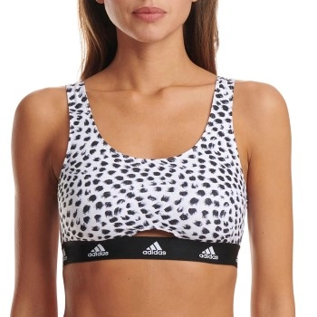 adidas BH Scoop Bralette Weiß/Schwarz Baumwolle Small Damen