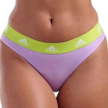 adidas 3P Sport Cotton Logo Thong Lila/Schwarz Baumwolle Small Damen