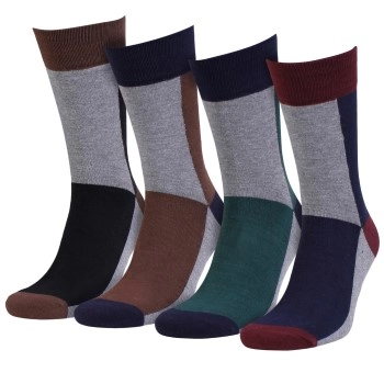 Amanda Christensen 4P Bamboo Crew Socks Grau/Blau Gr 39/42