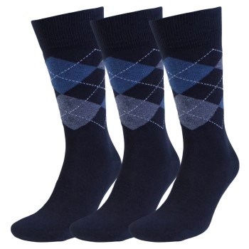 Amanda Christensen 3P True Ankle Argyle Sock Marine/Blau Gr 43/46 Herren