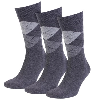 Amanda Christensen 3P True Ankle Argyle Sock Anthrazit Gr 39/42 Herren