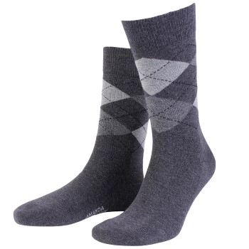 Amanda Christensen True Ankle Argyle Sock Anthrazit Gr 43/46 Herren