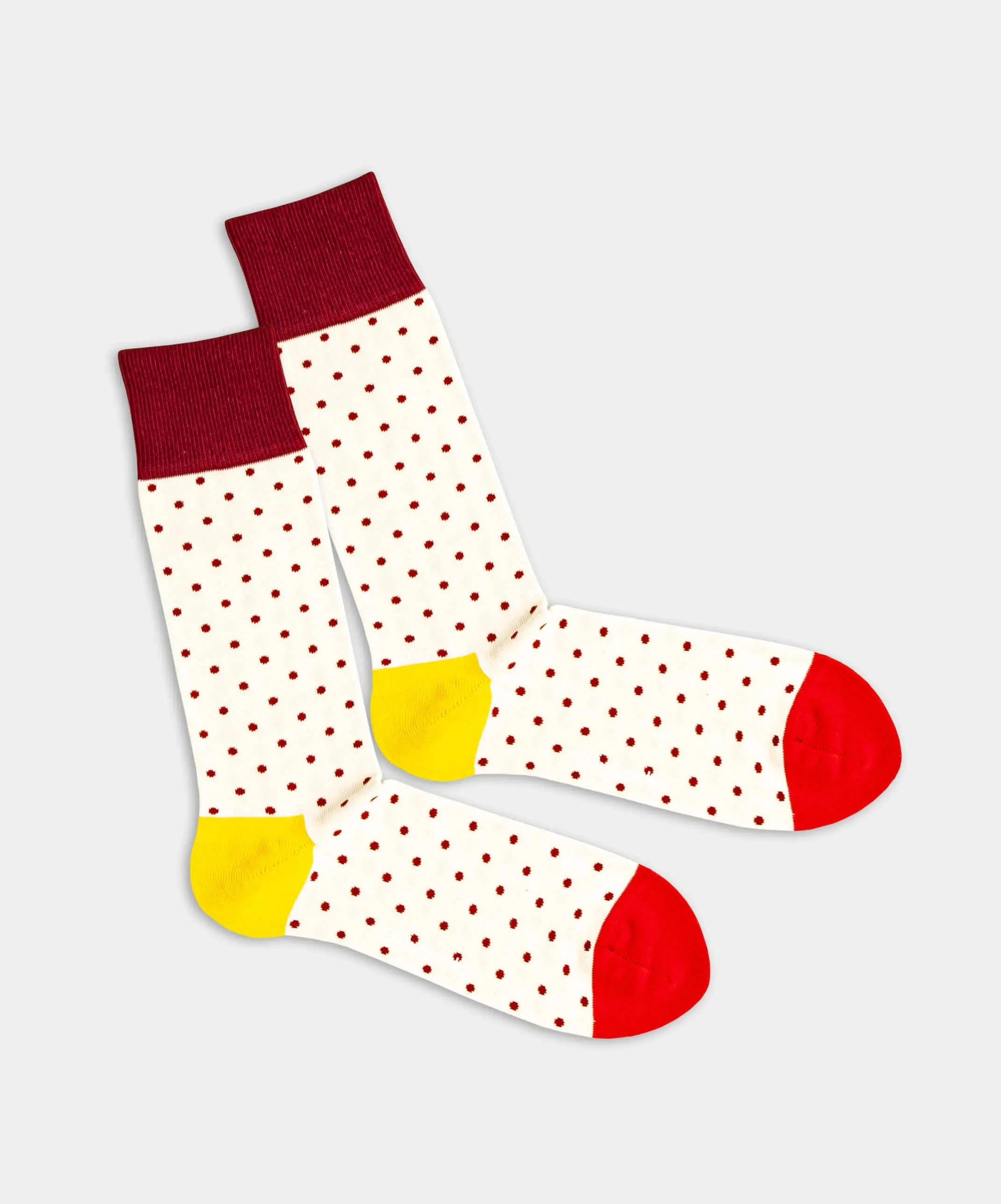 - Socken in Weiss mit Punkte Motiv/Muster