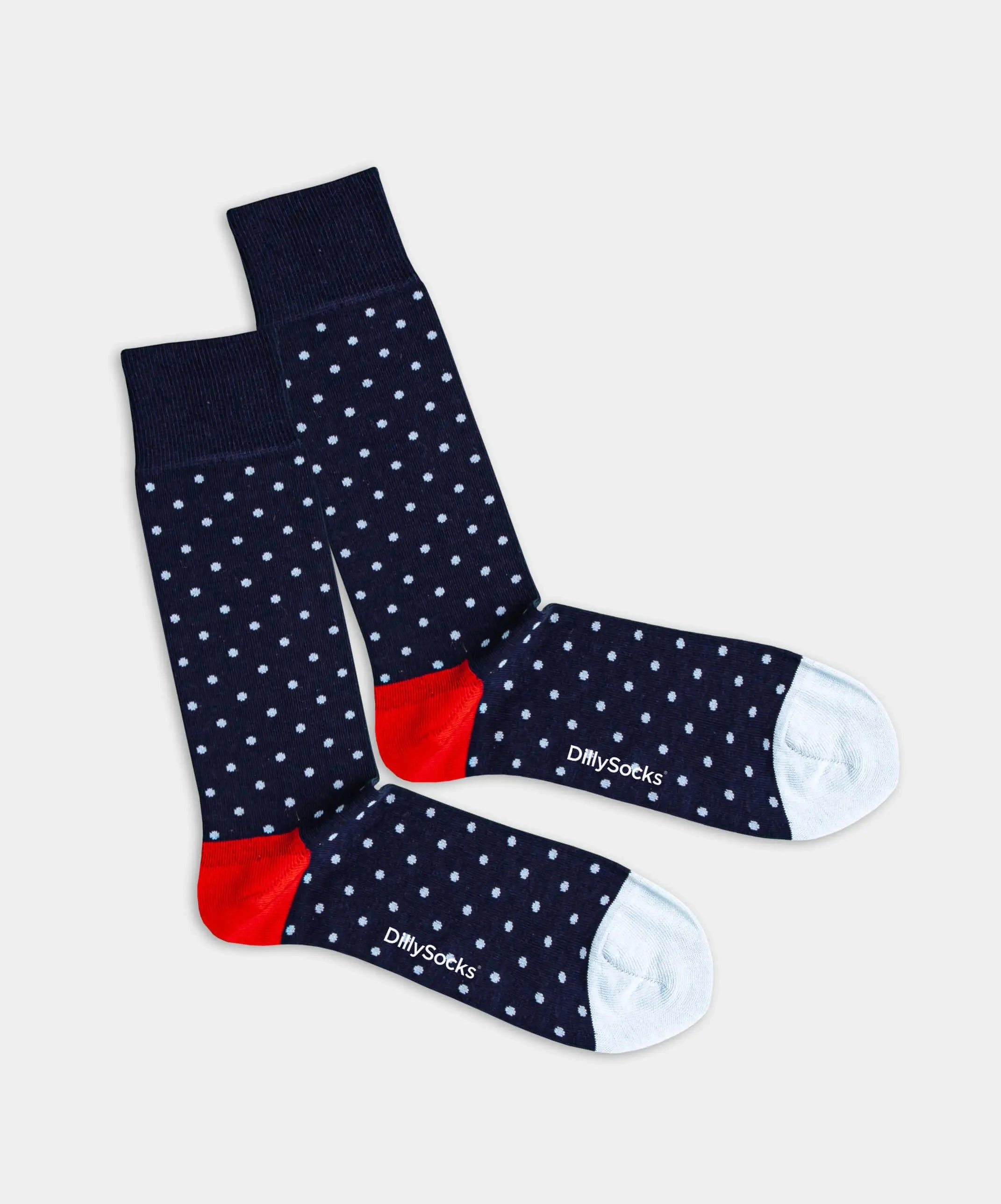 - Socken in Blau mit Punkte Motiv/Muster