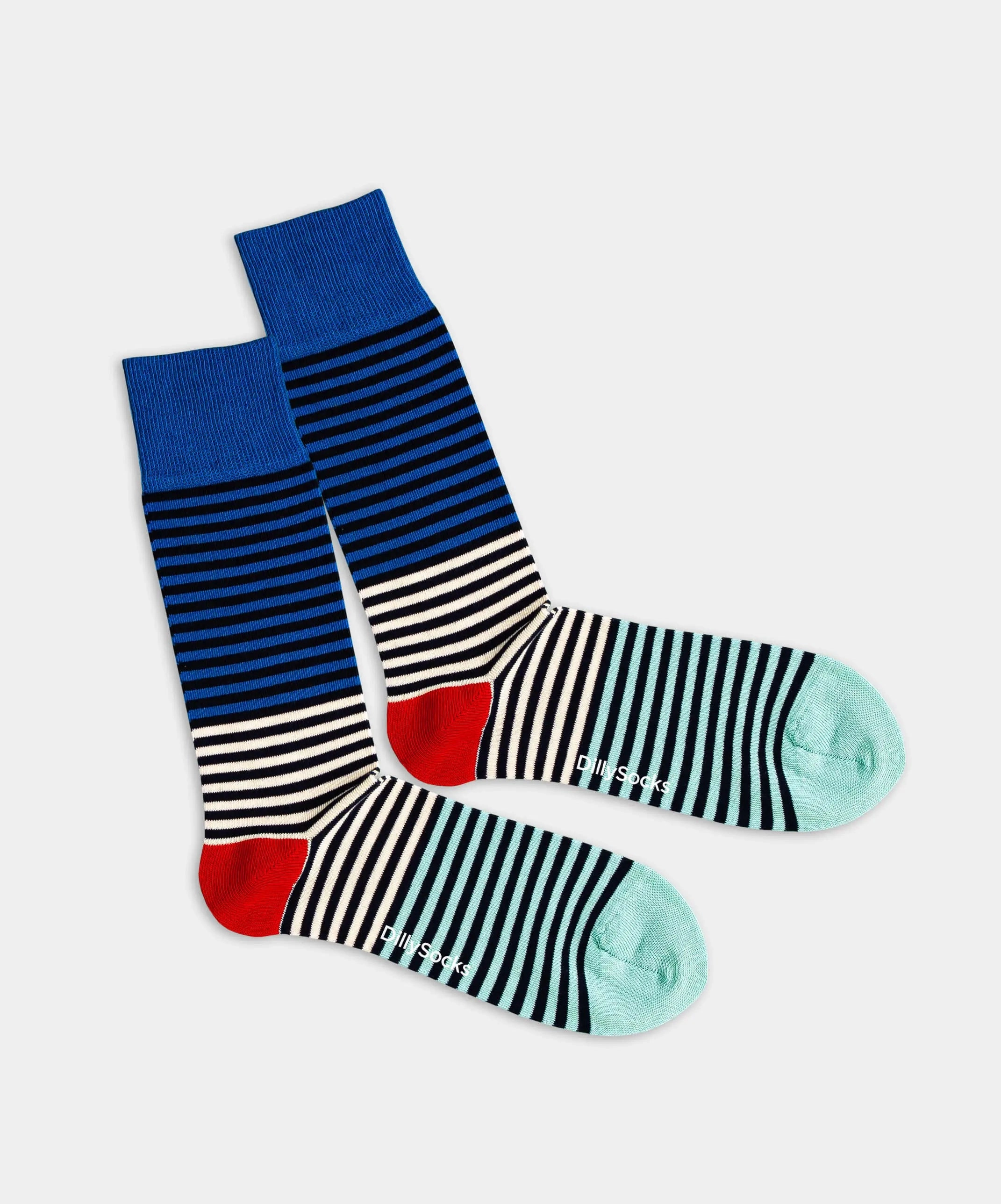 - Socken in Blau mit Streifen Motiv/Muster