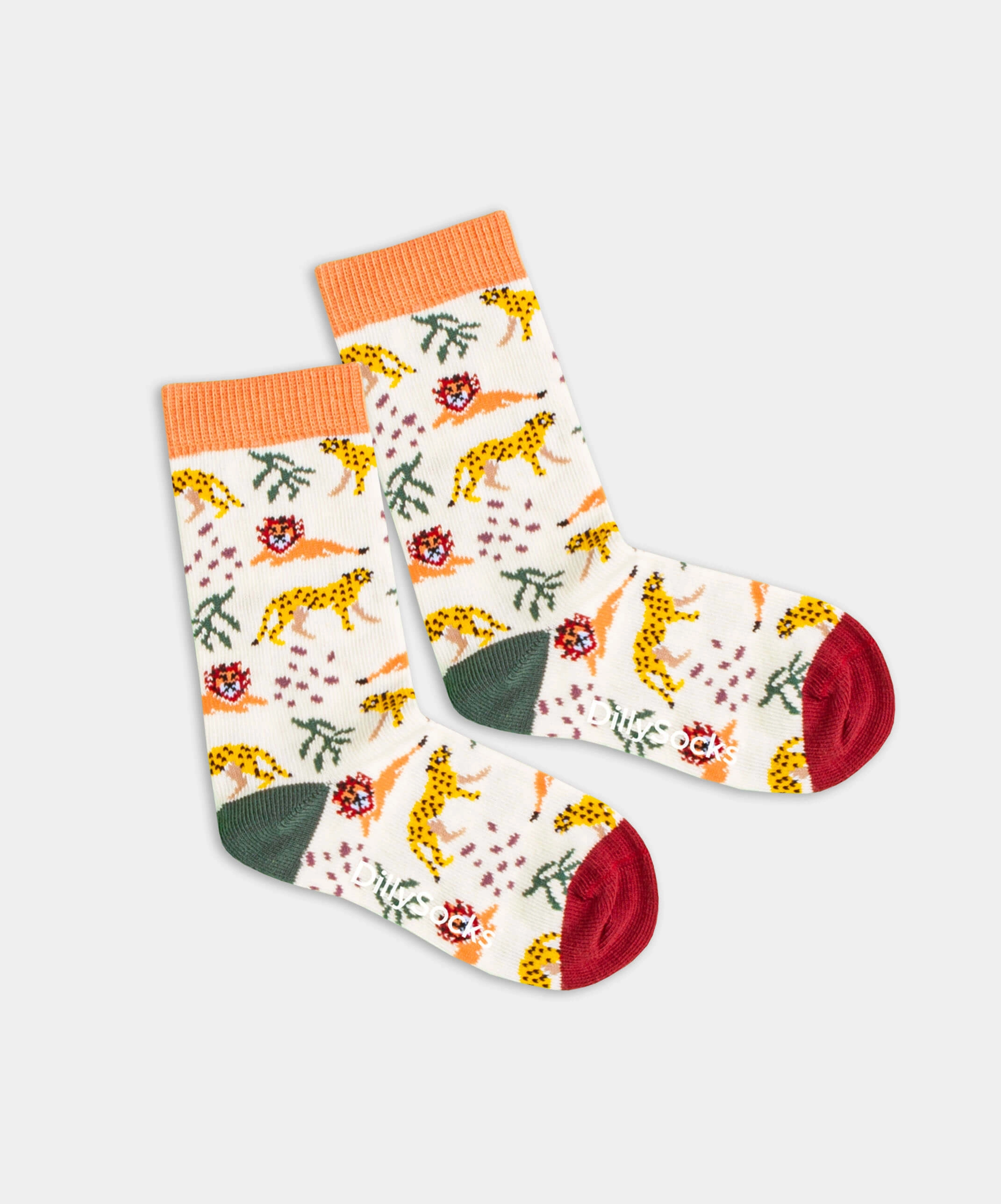 - Kindersocken in Beige mit Tier Katze Motiv/Muster