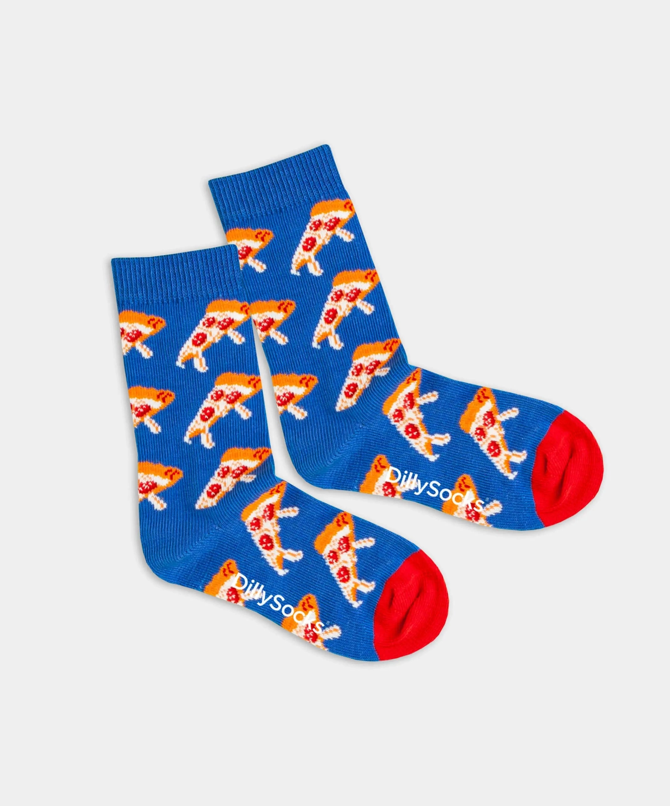 - Kindersocken in Blau mit Essen Motiv/Muster