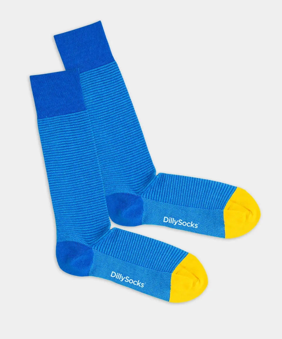 - Herrensocken in Blau mit Streifen Motiv/Muster