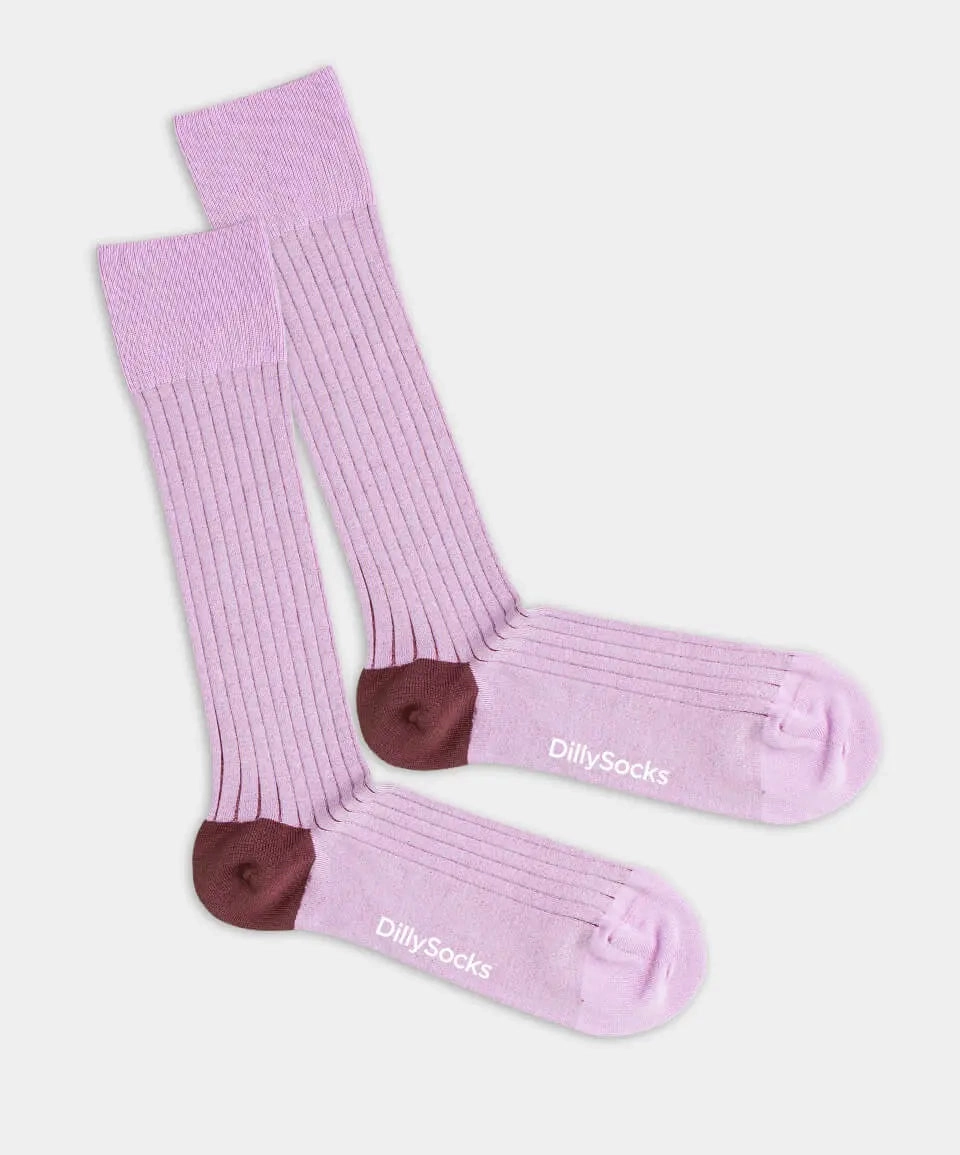 - Herrensocken in Violett mit Uni Motiv/Muster