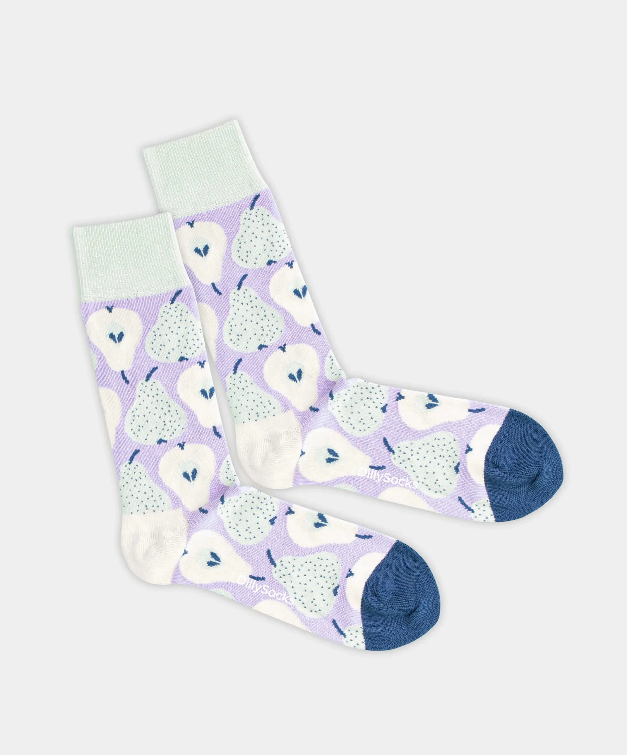 - Socken in Violett mit Früchte Motiv/Muster