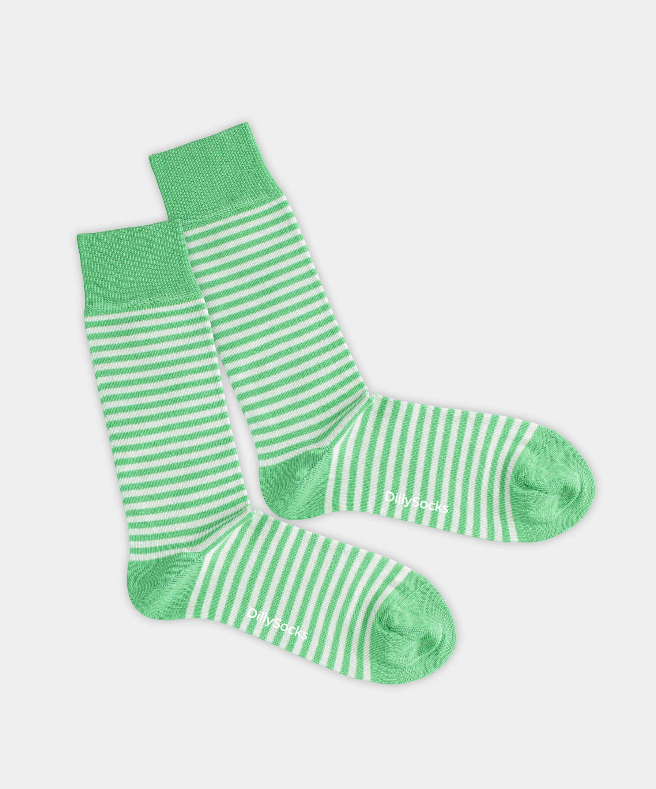 - Socken in Grün mit Streifen Motiv/Muster