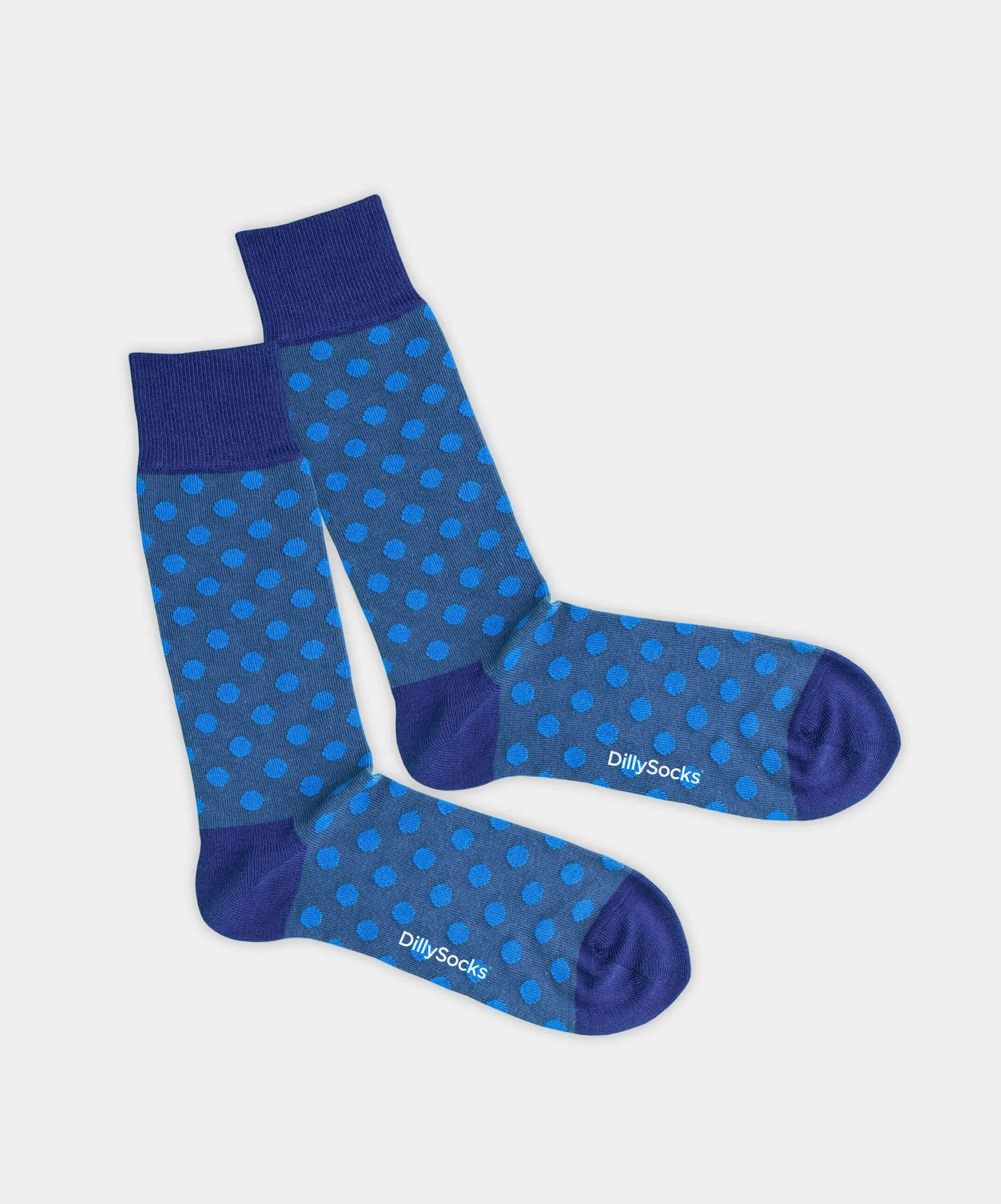 - Socken in Blau mit Punkte Motiv/Muster