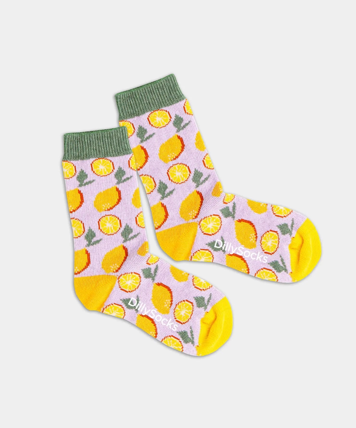 - Kindersocken in Violett mit Früchte Motiv/Muster