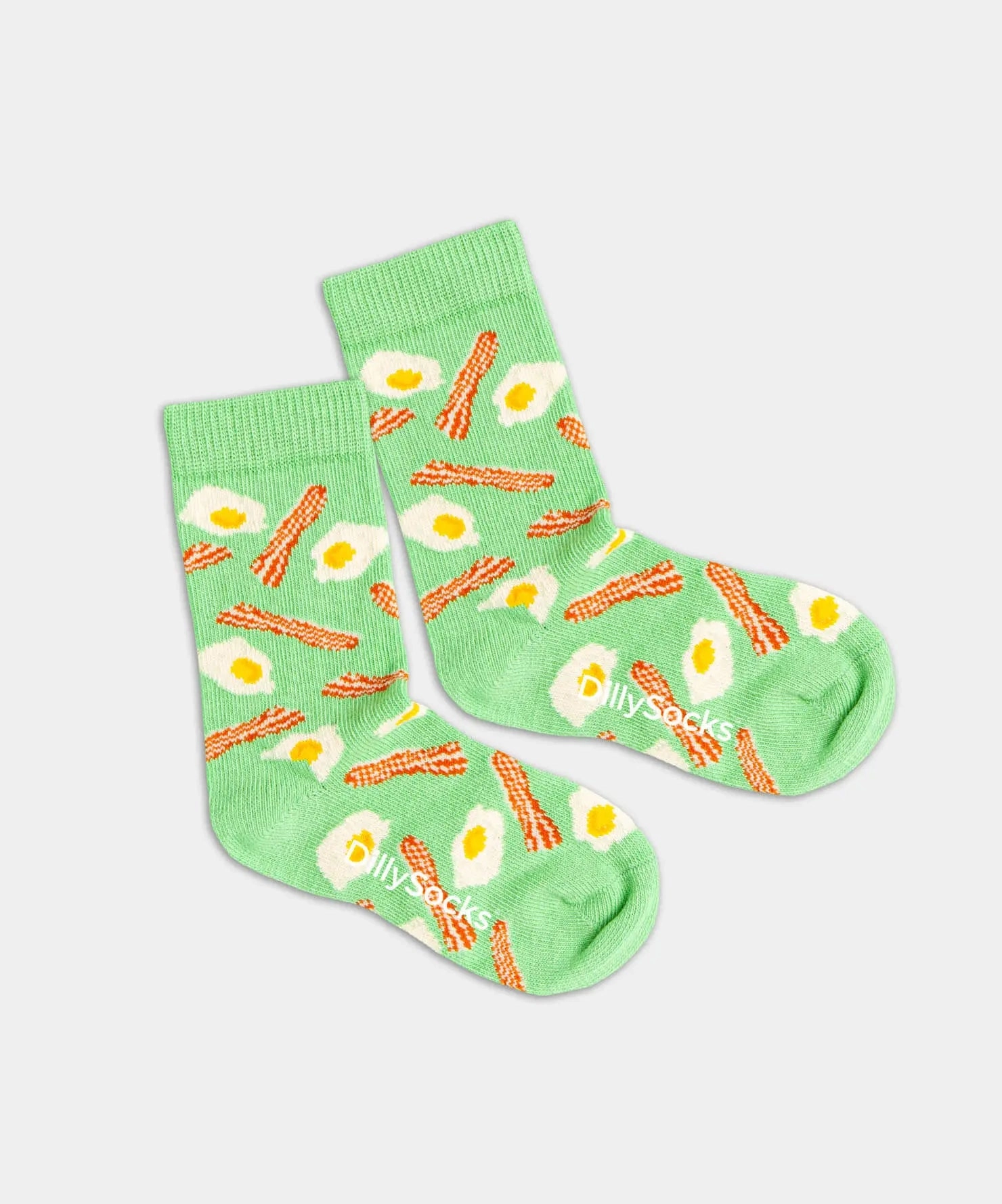 - Kindersocken in Grün mit Essen Motiv/Muster