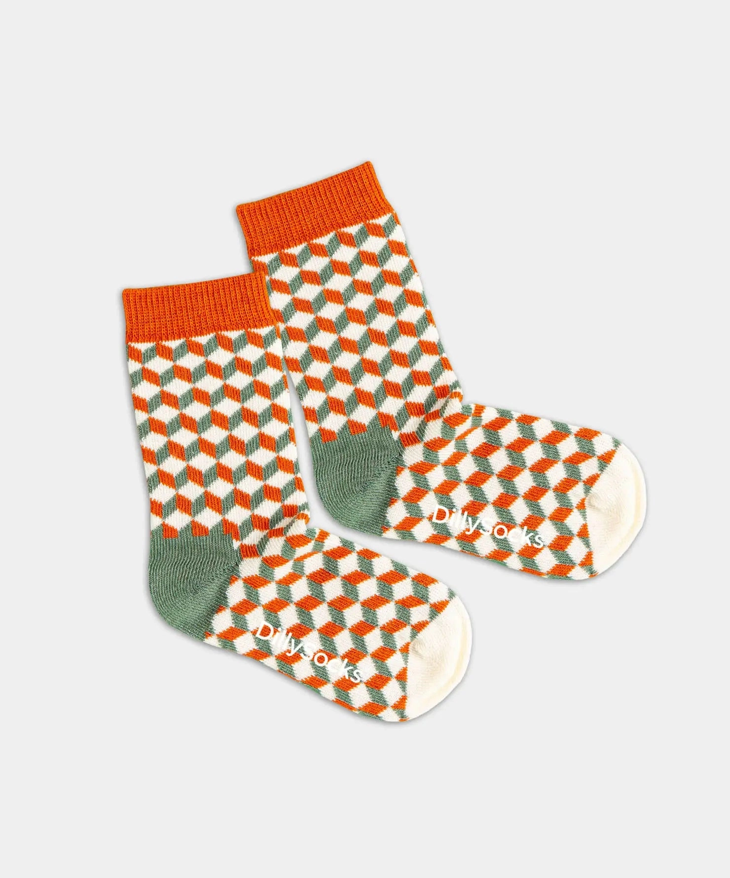 - Kindersocken in Orange mit Dice Motiv/Muster