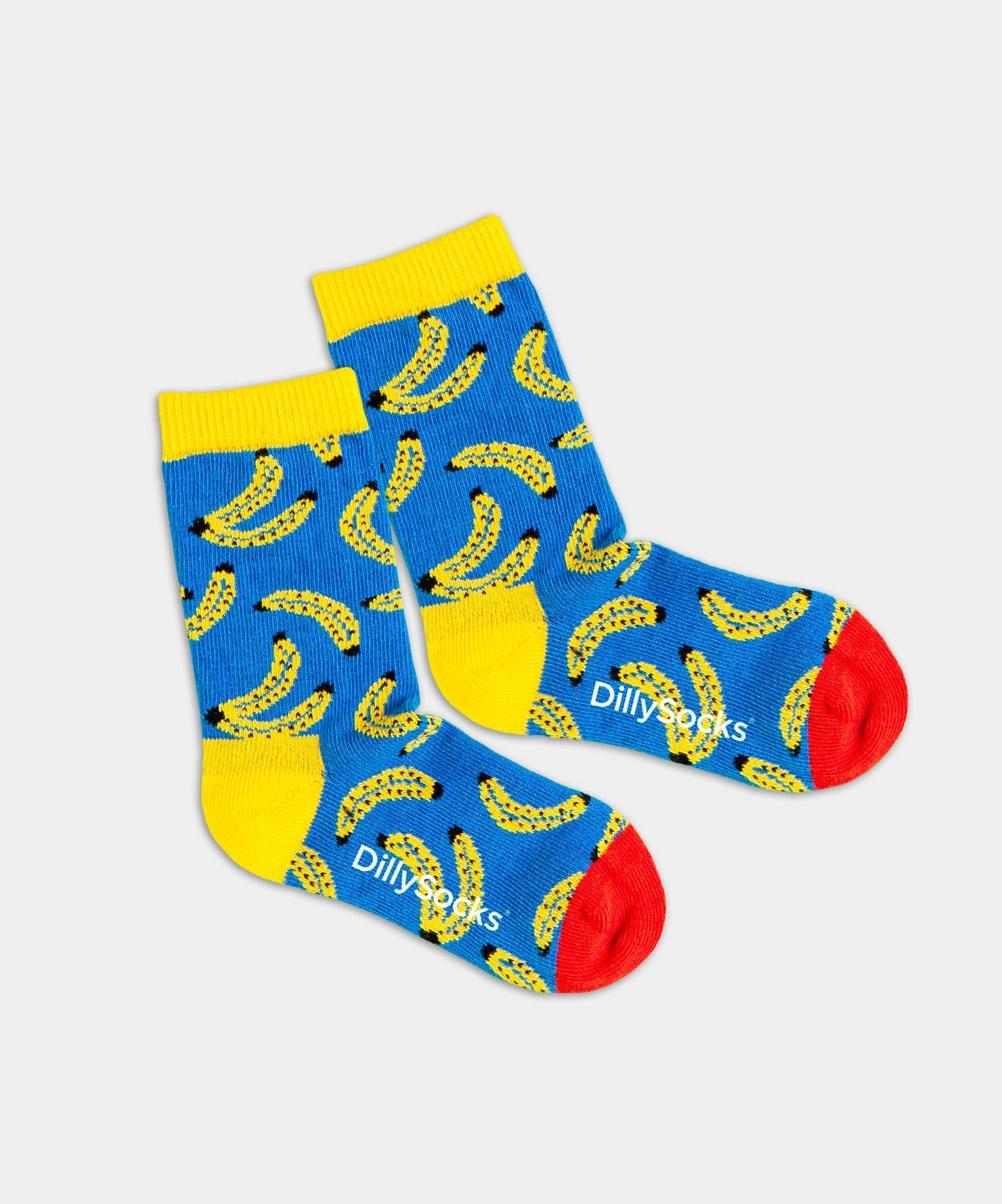 - Kindersocken in Blau mit Früchte Essen Motiv/Muster