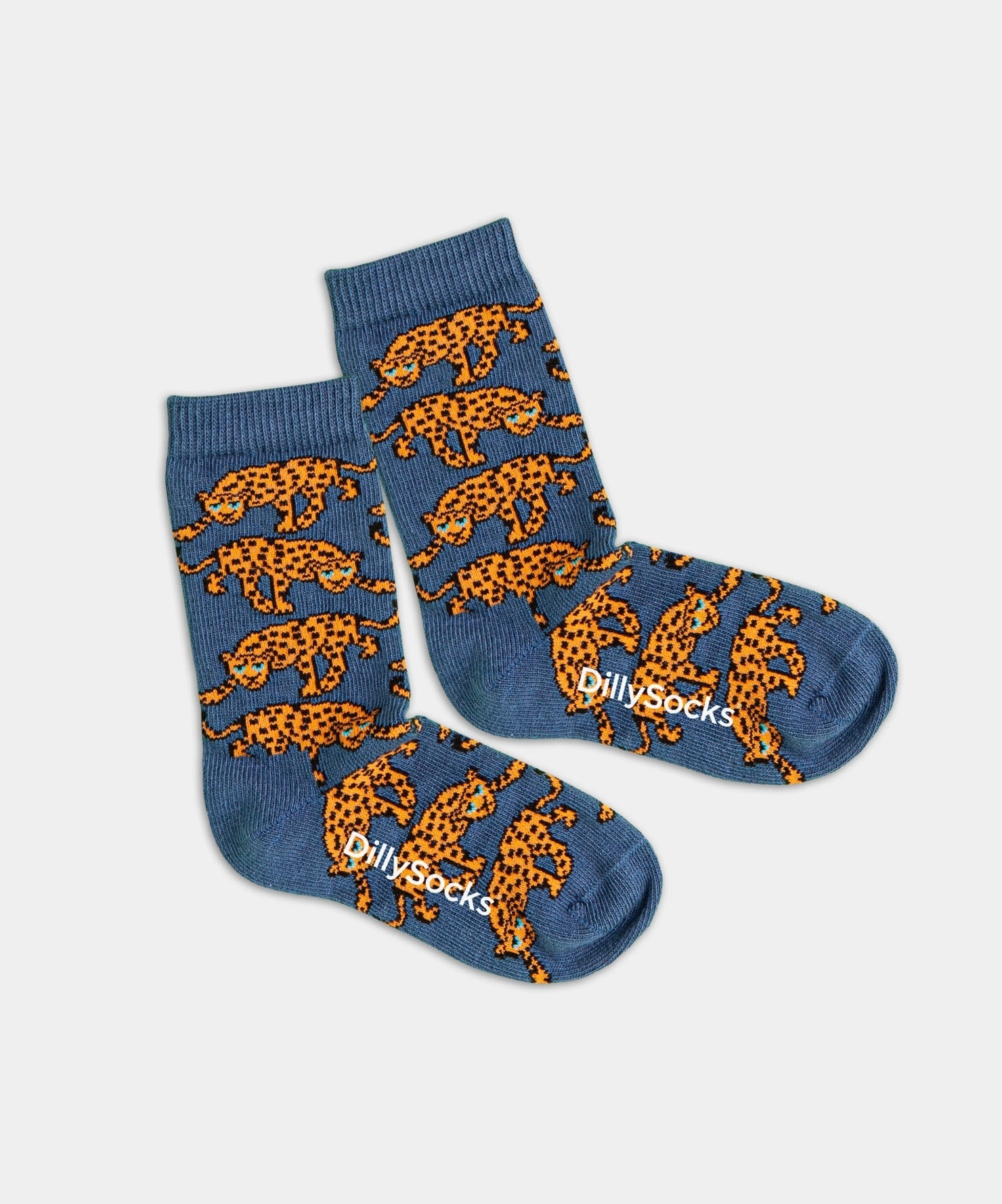 - Kindersocken in Blau mit Tier Leo Motiv/Muster