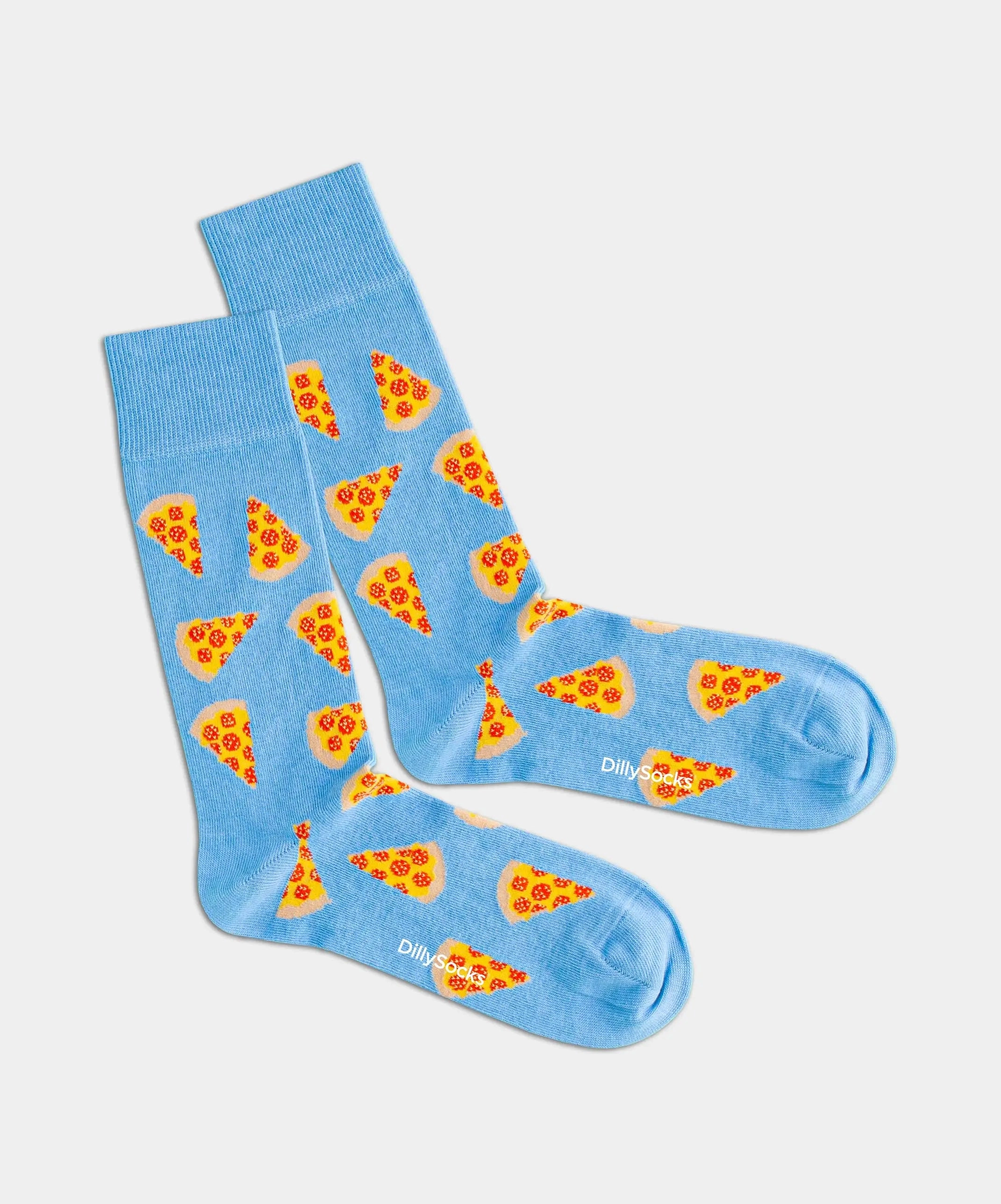 - Socken in Blau mit Essen Motiv/Muster