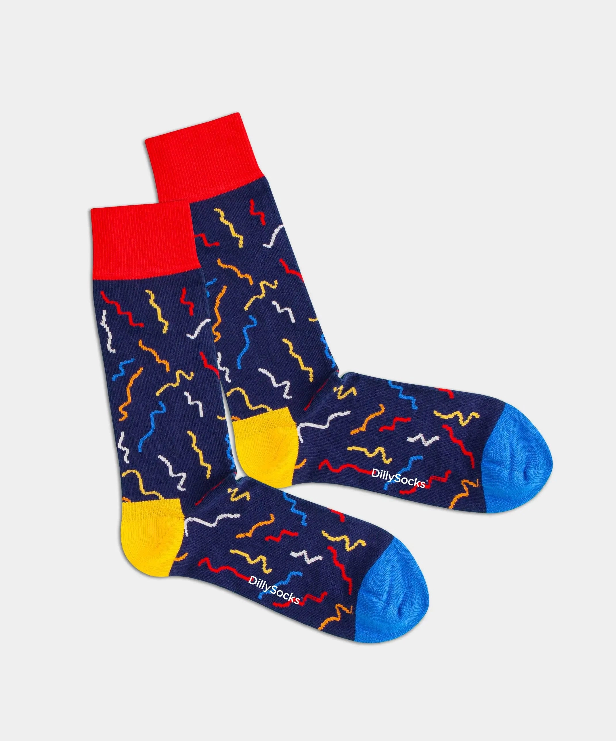 - Socken in Schwarz mit Konfetti Motiv/Muster