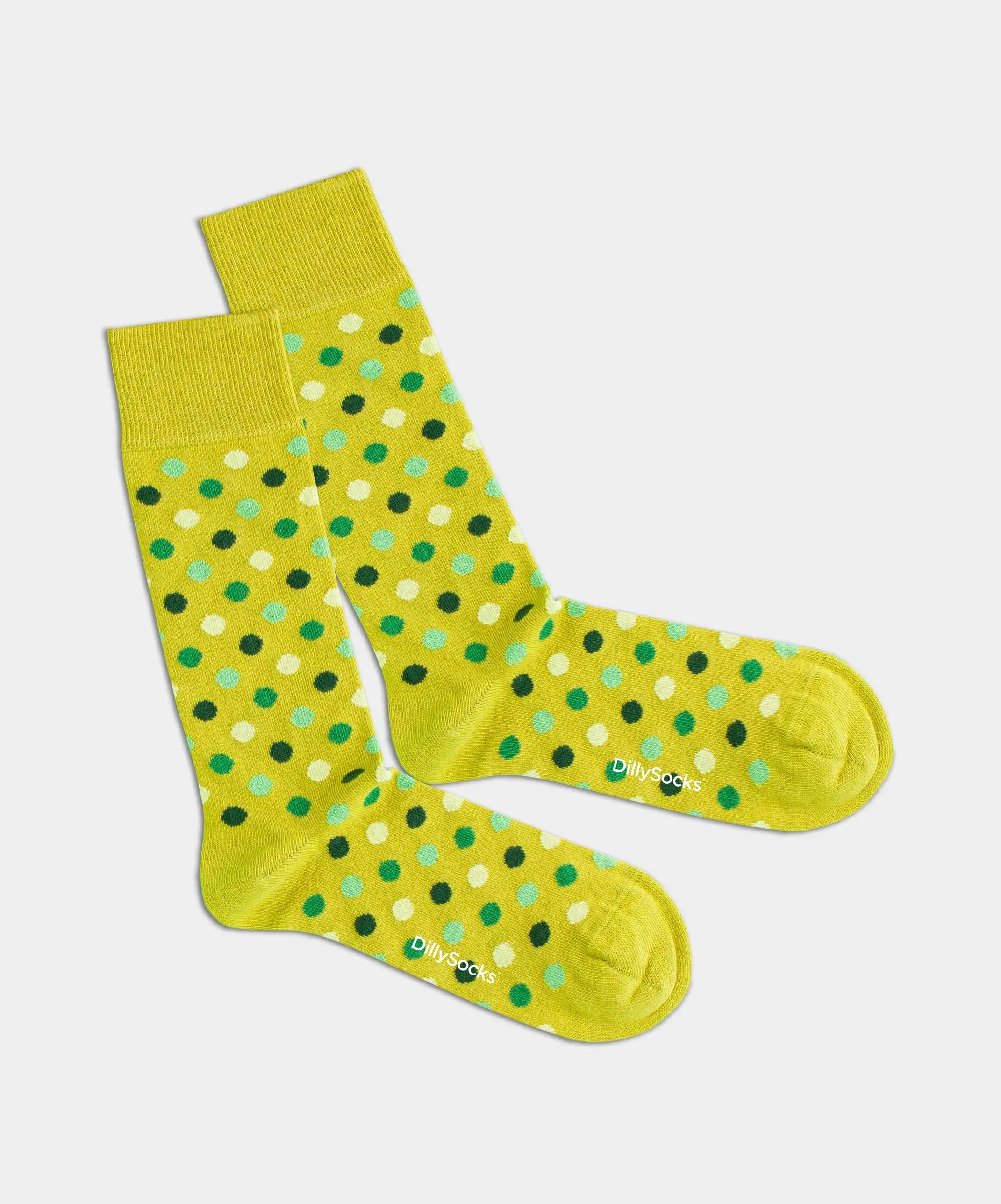 - Socken in Grün mit Konfetti Punkte Motiv/Muster