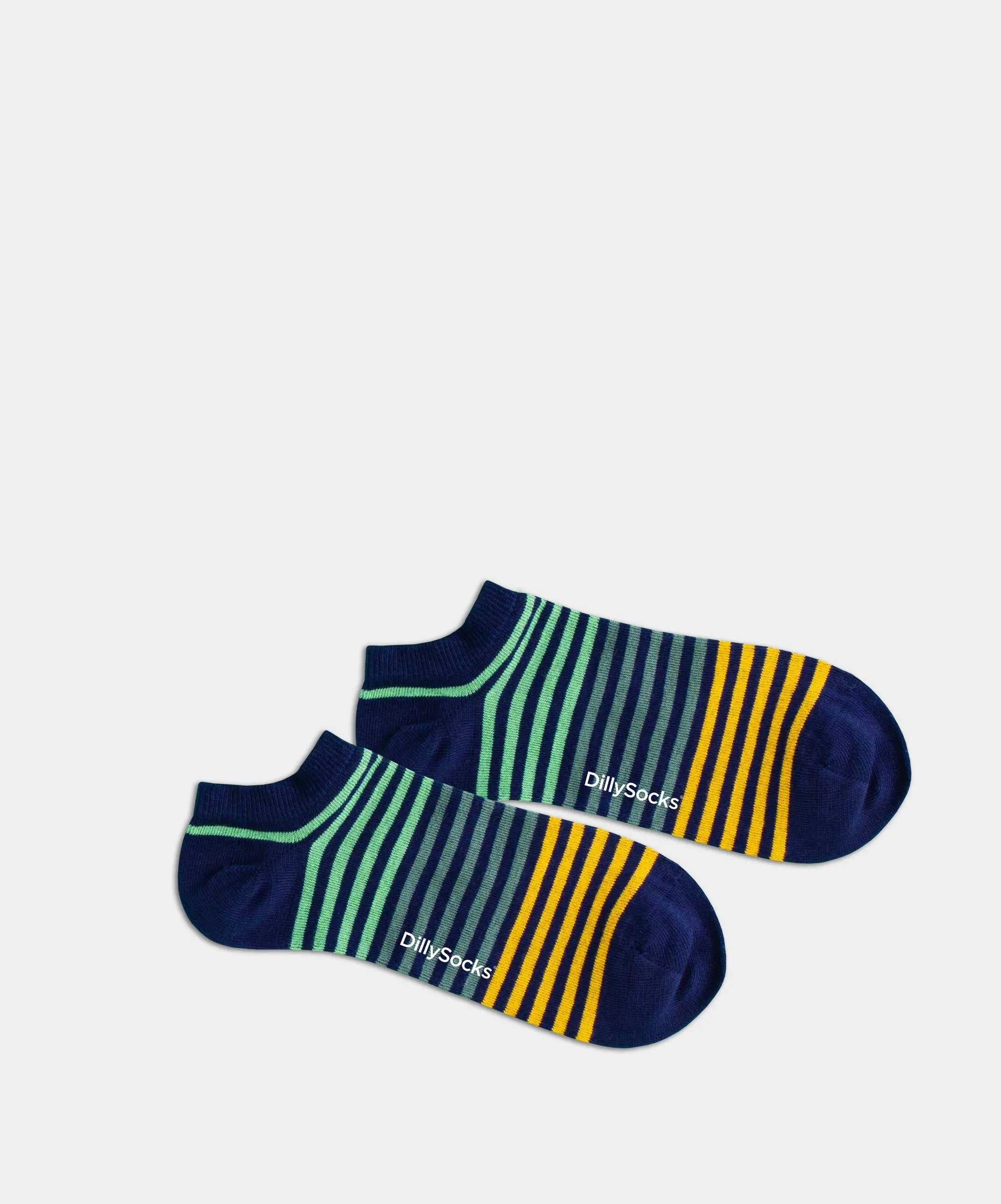 - Sneakersocken in Grün mit Streifen Motiv/Muster