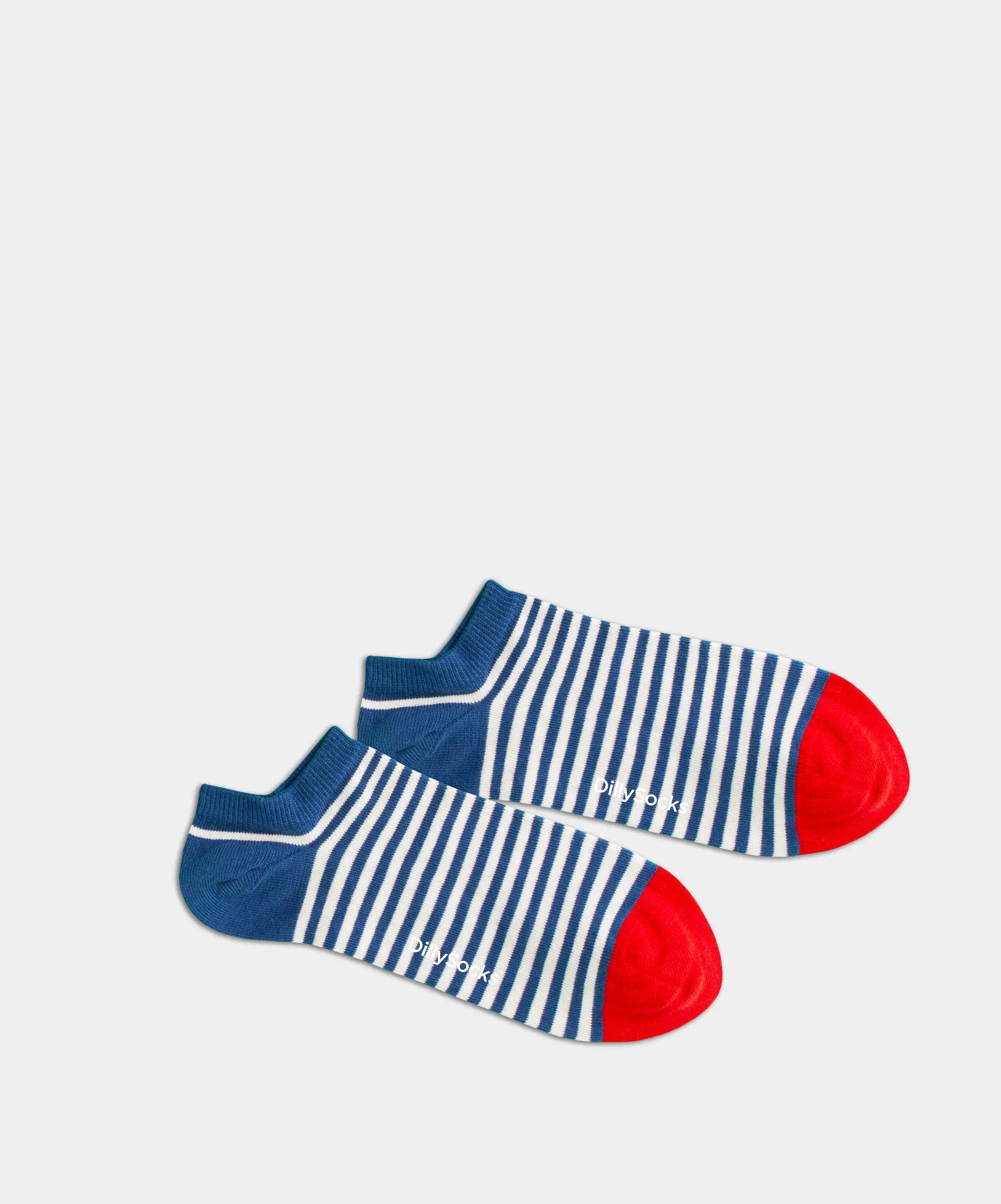 - Sneakersocken in Blau Weiss mit Streifen Motiv/Muster