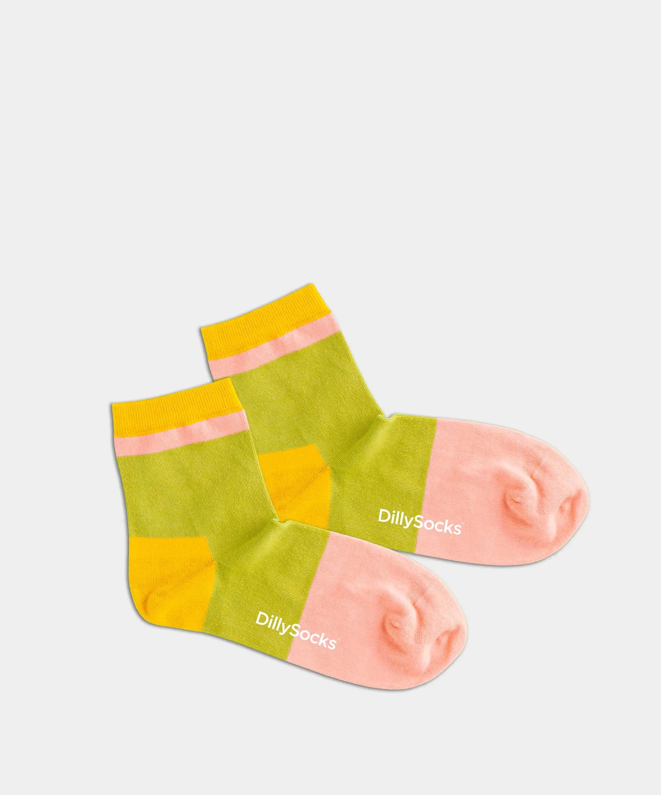 - Damensocken in Rosa Grün mit Motiv/Muster