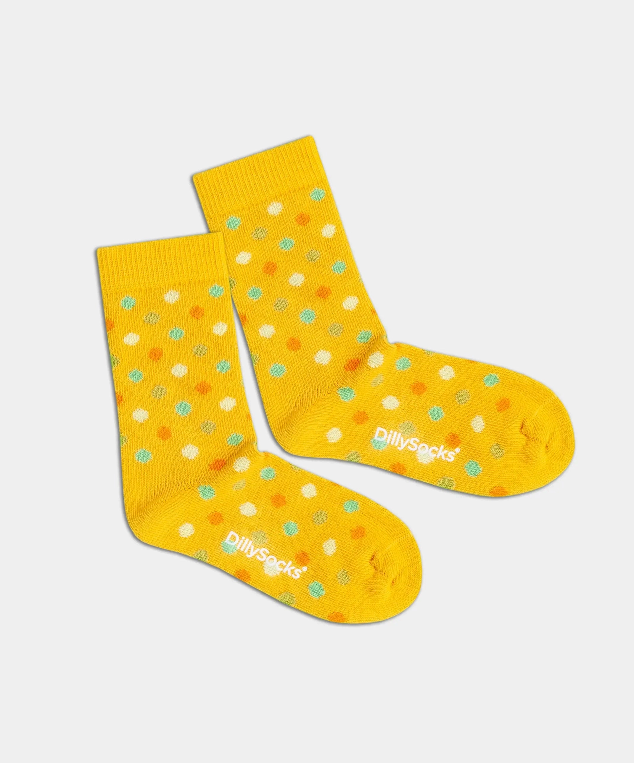 - Kindersocken in Gelb mit Konfetti Punkte Motiv/Muster