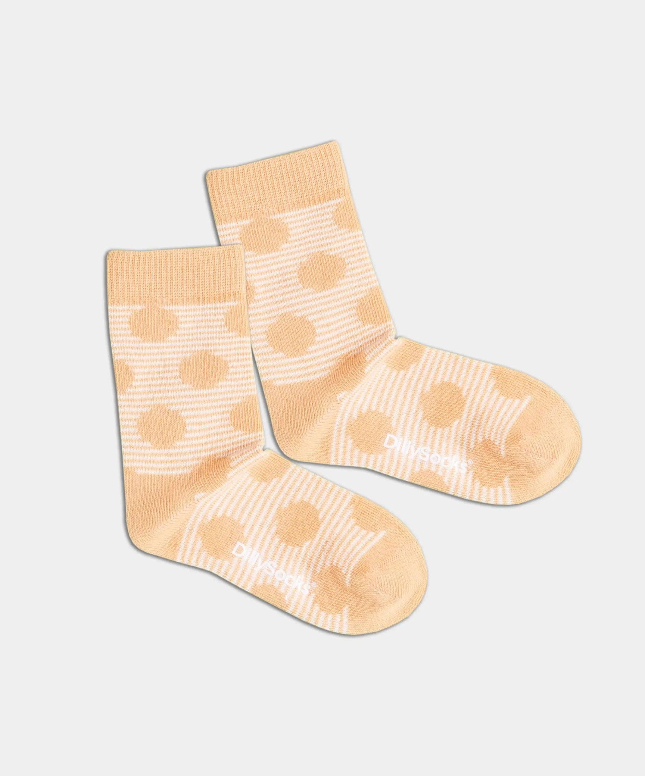 - Kindersocken in Rosa mit Punkte Streifen Motiv/Muster