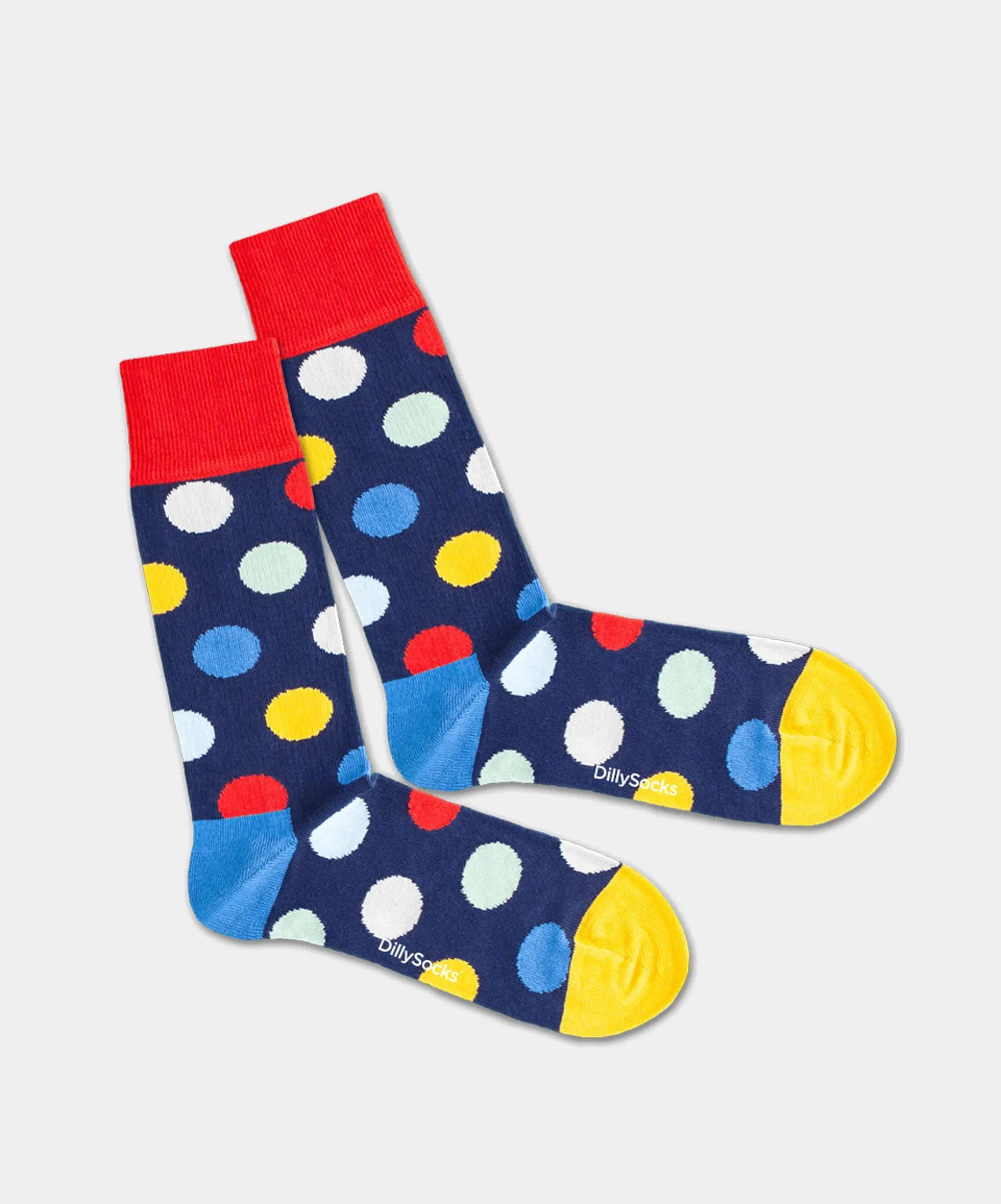 - Socken in Blau mit Punkte Motiv/Muster