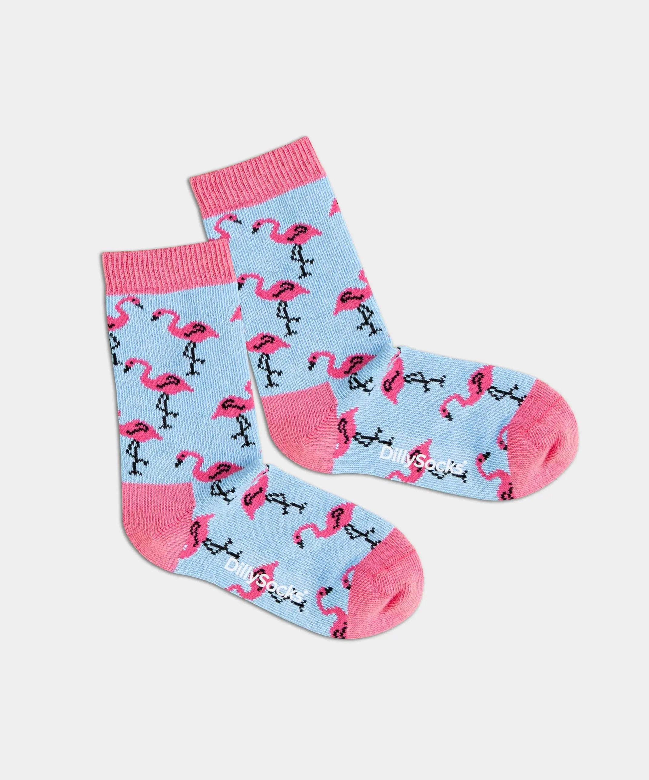 - Kindersocken in Blau mit Tier Flamingo Motiv/Muster