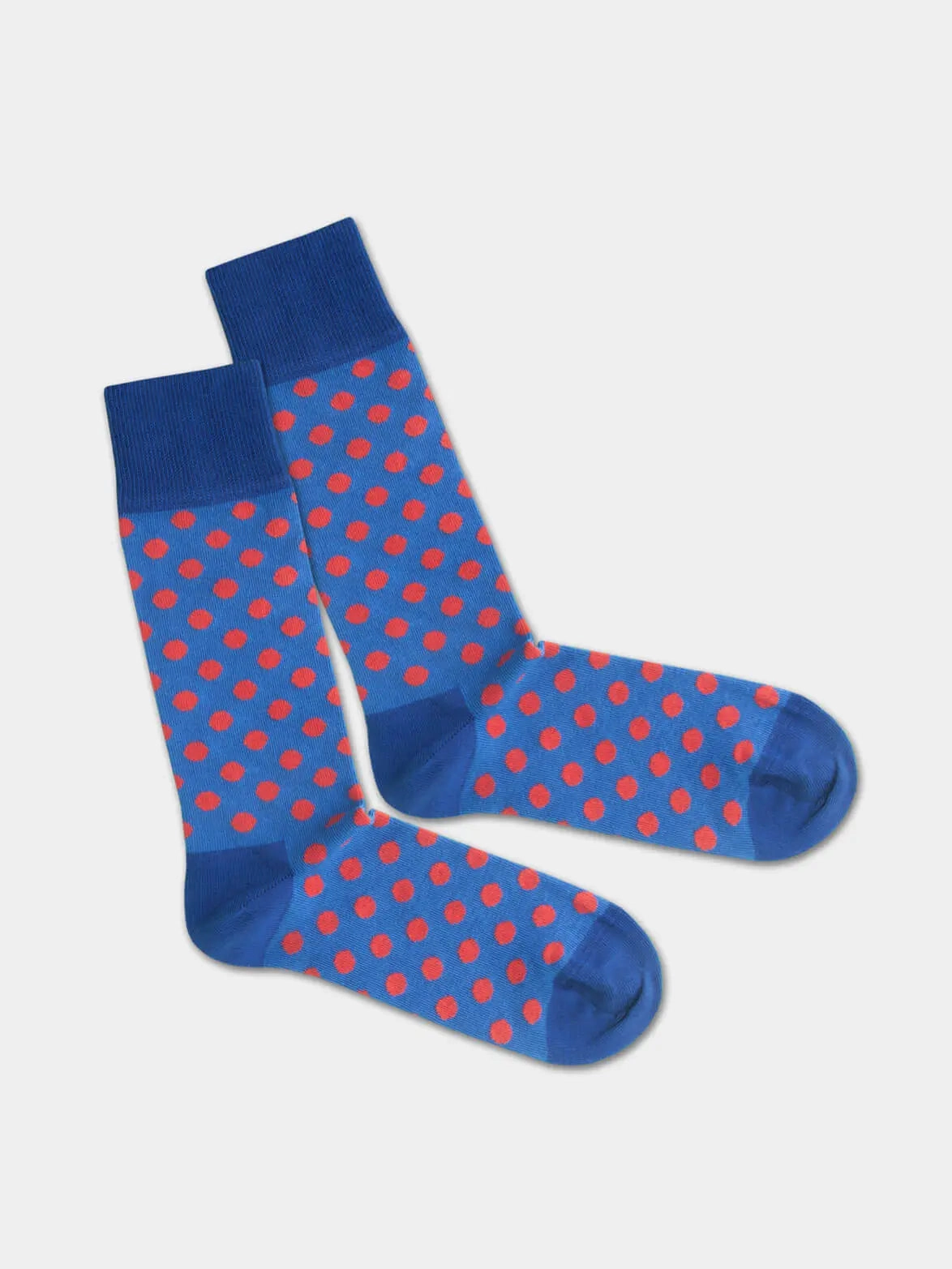 - Socken in Blau mit Punkte Motiv/Muster