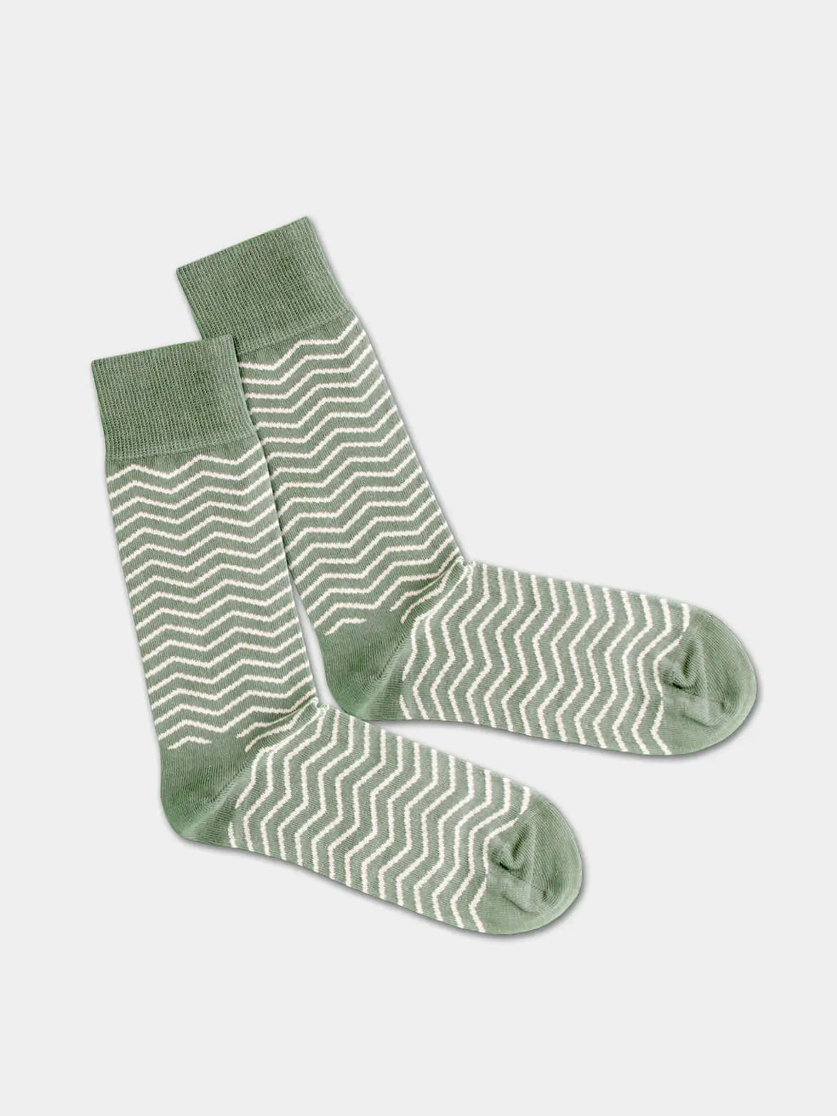 - Socken in Grün mit Streifen Motiv/Muster