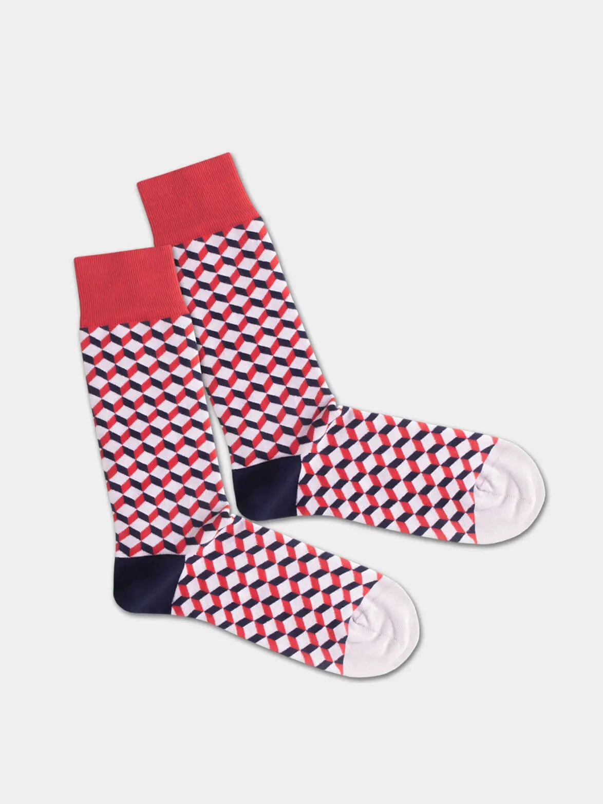 - Socken in Rot mit Dice Motiv/Muster