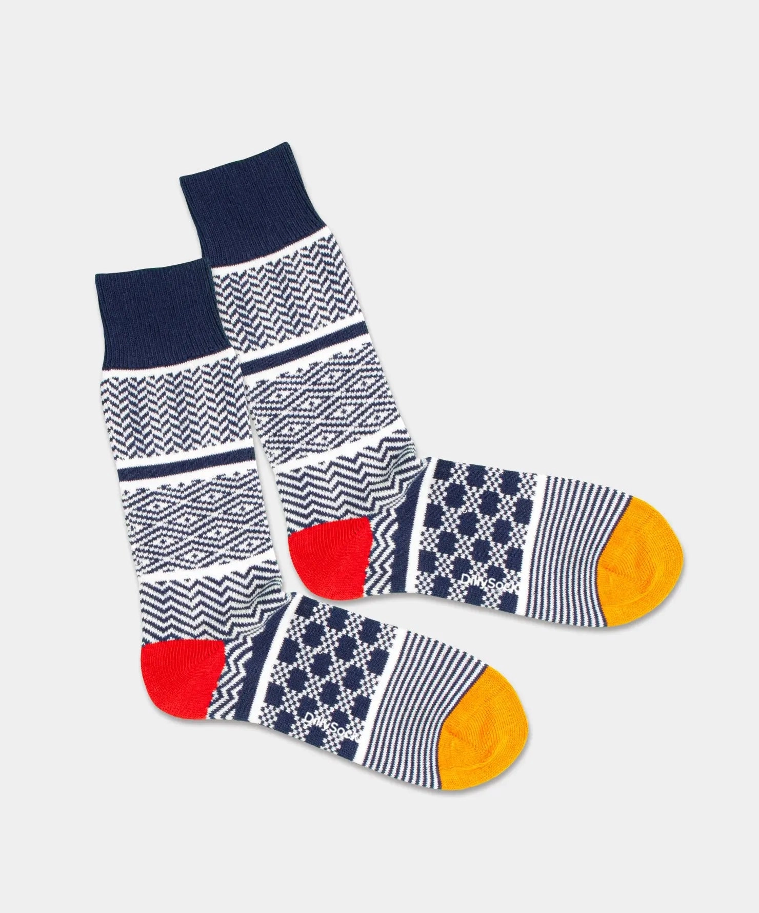 - Socken in Blau mit Nordisch Motiv/Muster