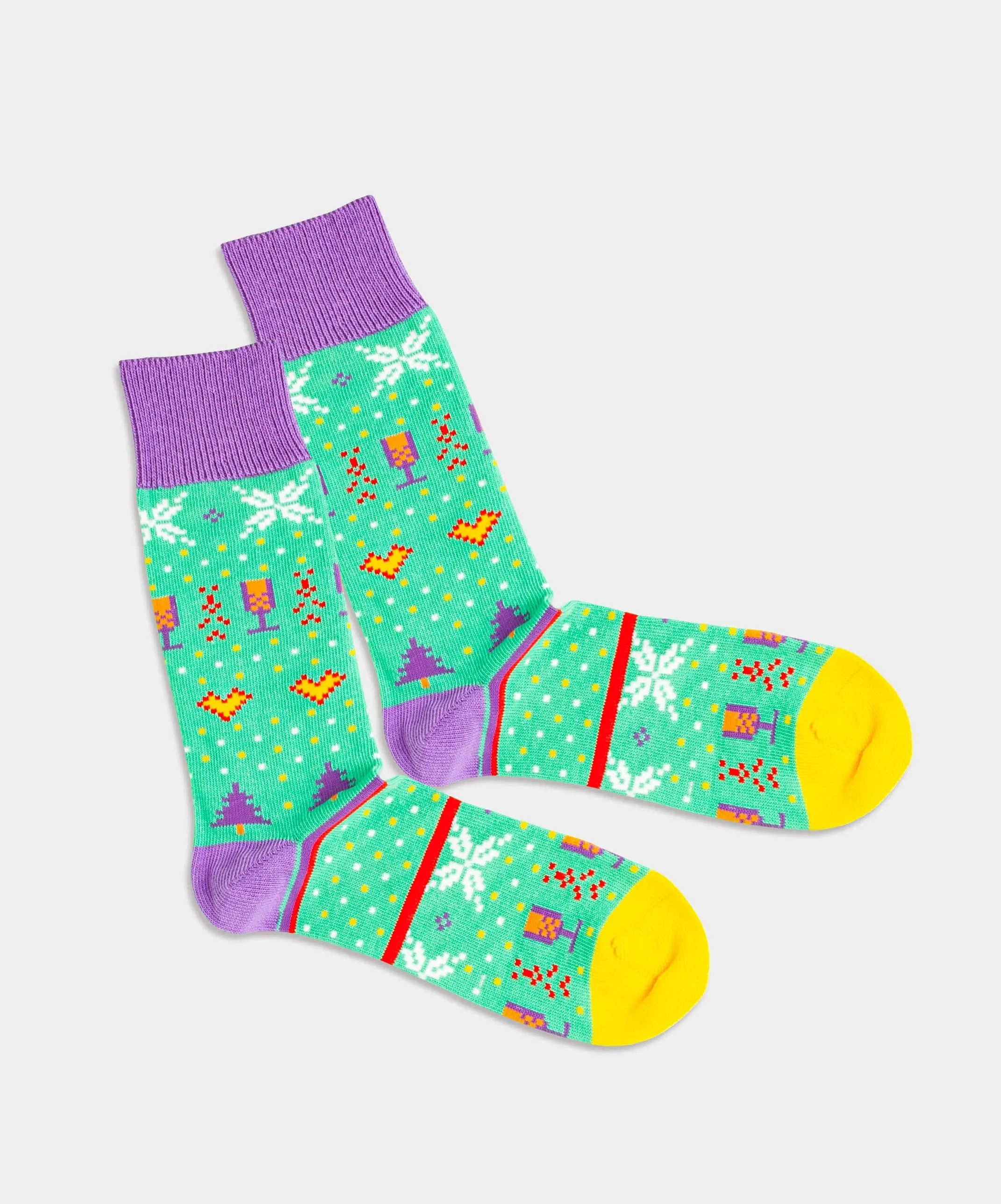 - Socken in Türkis mit Nordisch Motiv/Muster