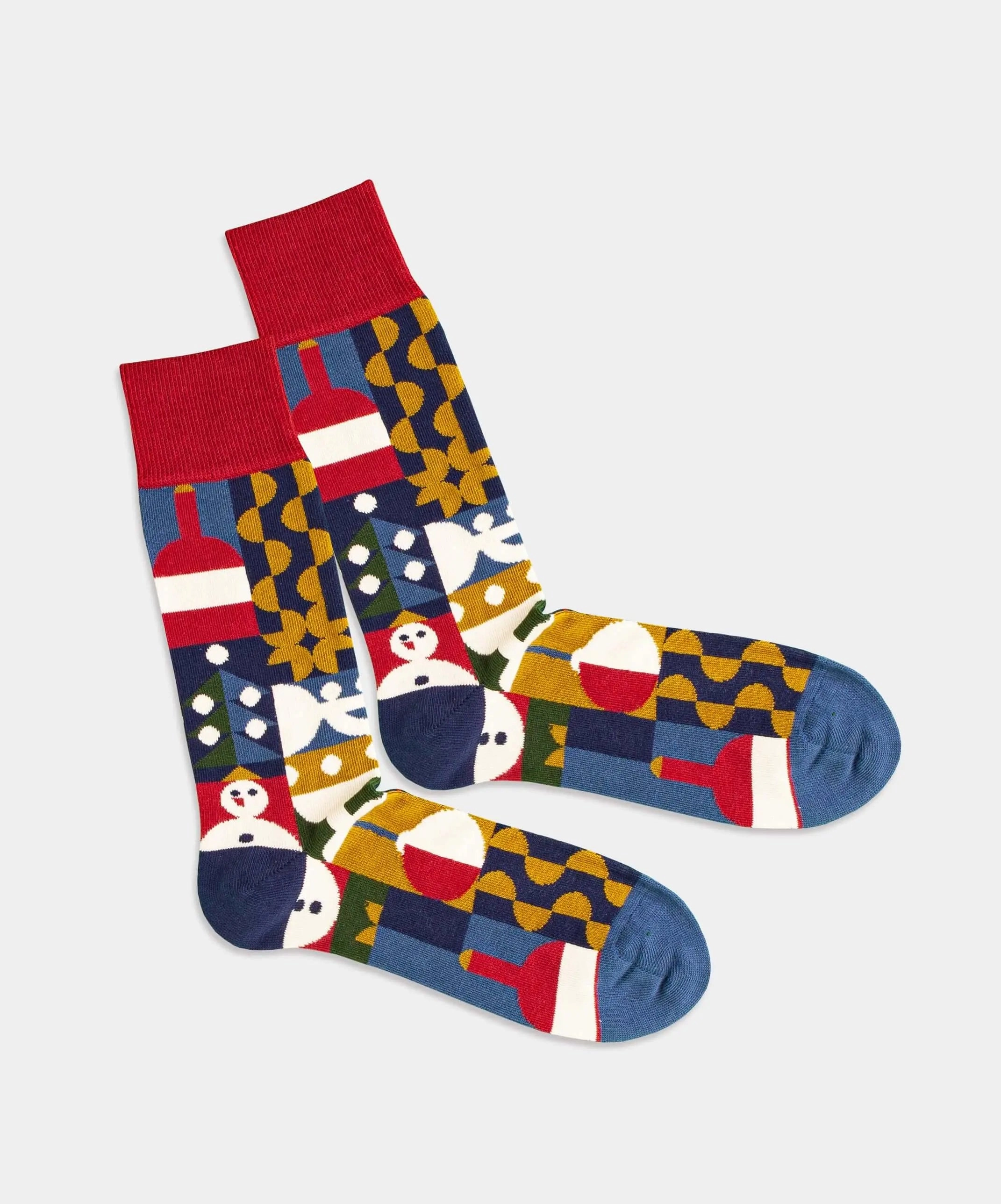 - Socken in Bunt mit Weihnachten Motiv/Muster