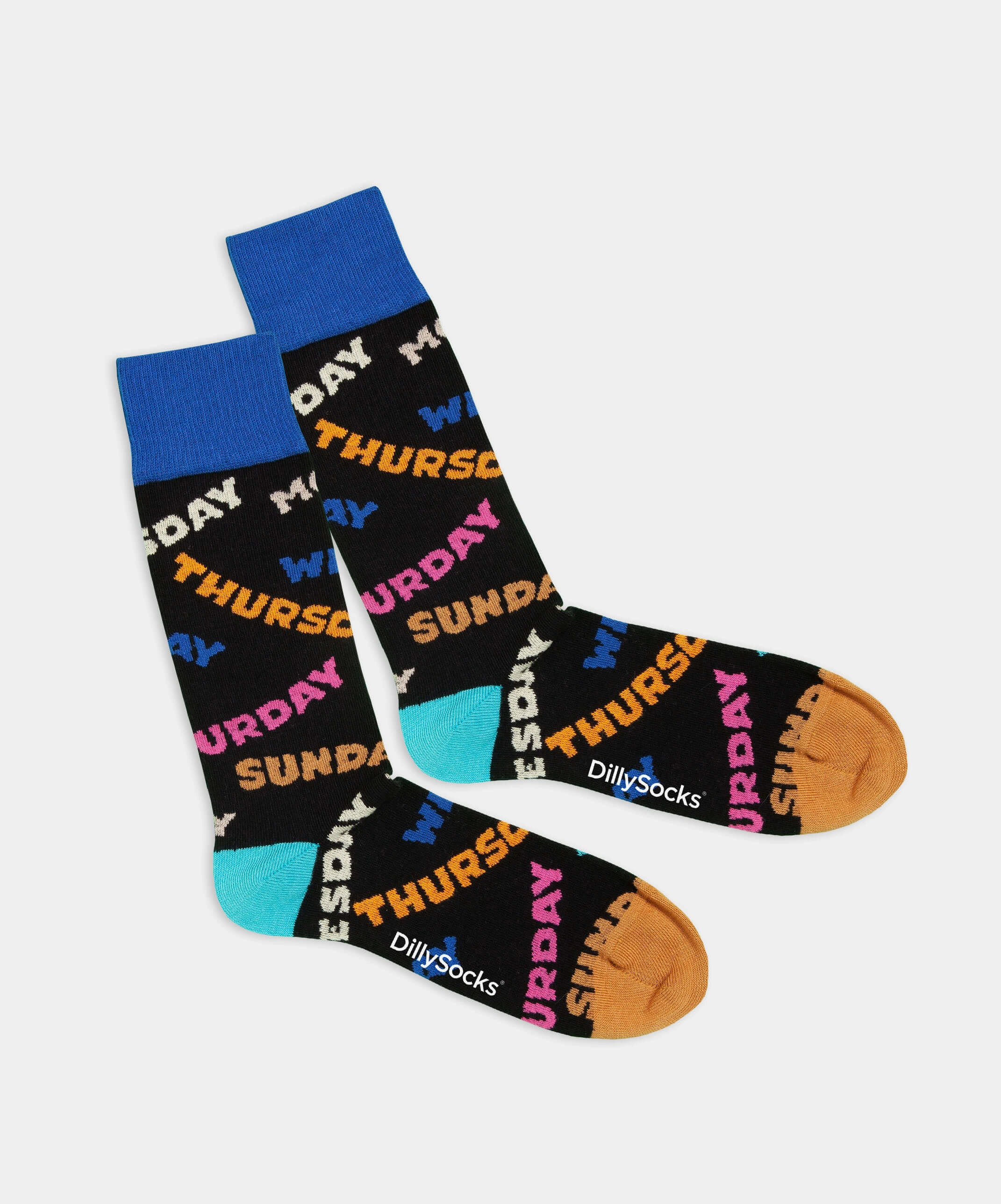 - Socken in Schwarz mit Schriftzug Schule Motiv/Muster